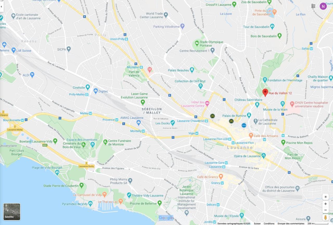 Parking Voiture & Appartement 2Pcs Lausanne Centre Bagian luar foto